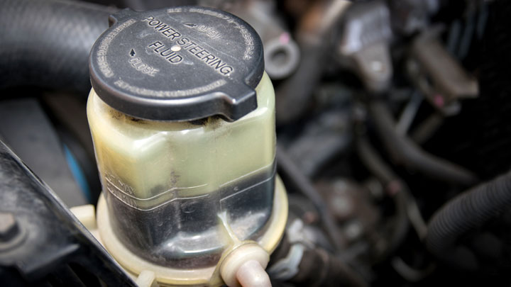 Clogged Power Steering Fluid Reservoir